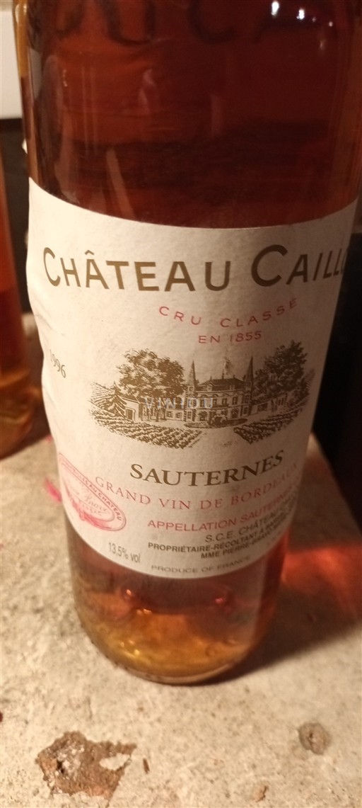Bordeaux Sauternes Grand Cru Château Caillou 1996