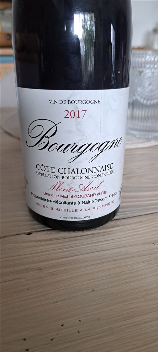 Burgundy Not Specified Domaine Michel GOUBARD et Fils Mont-Avril 2017