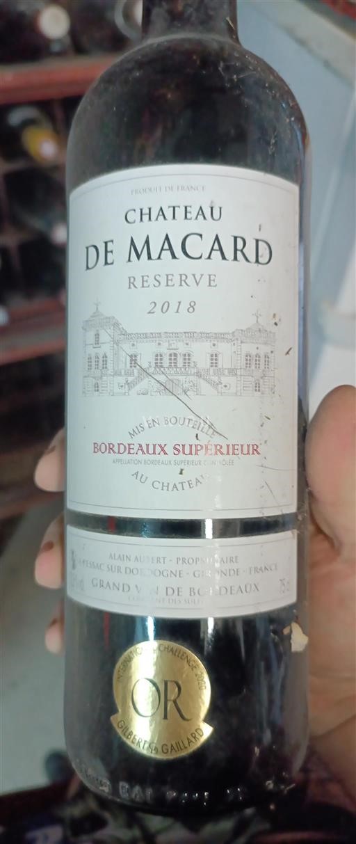 Bordeaux Bordeaux superiore Château Macard Réserve 2018