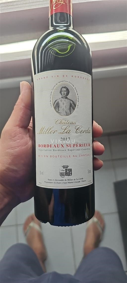 Burdeos Bordeaux superior Château Miller La Cerda 2017