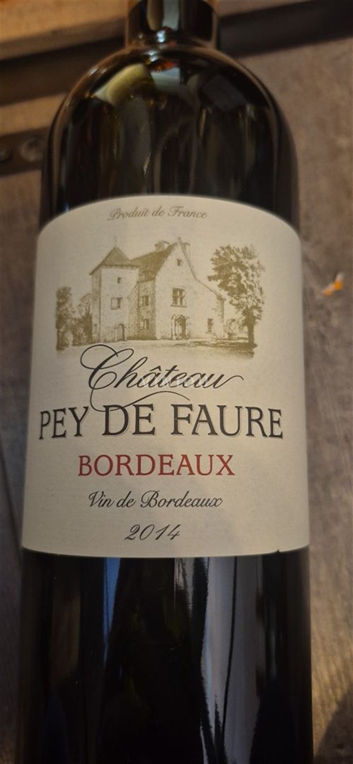 Burdeos Bordeaux Château Pey de Faure 2014