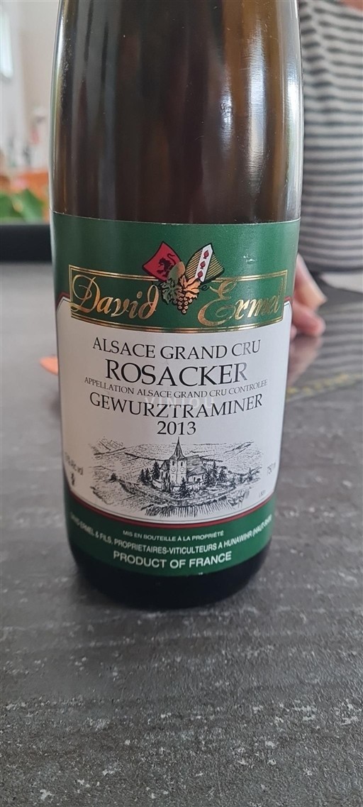 Alsacia Alsacia Gran Cru Grand Cru David Ermel Rosacker 2013