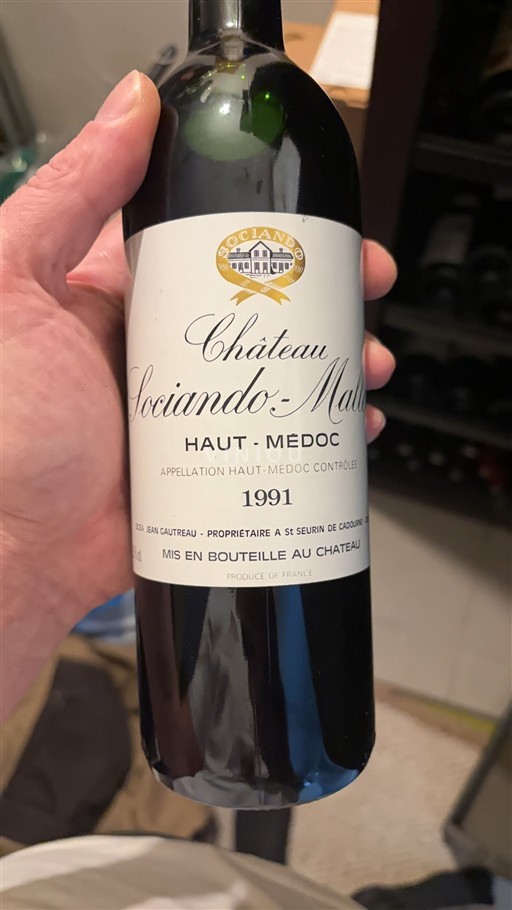 Bordeaux Haut-Médoc Château Sociando-Mallet 1991
