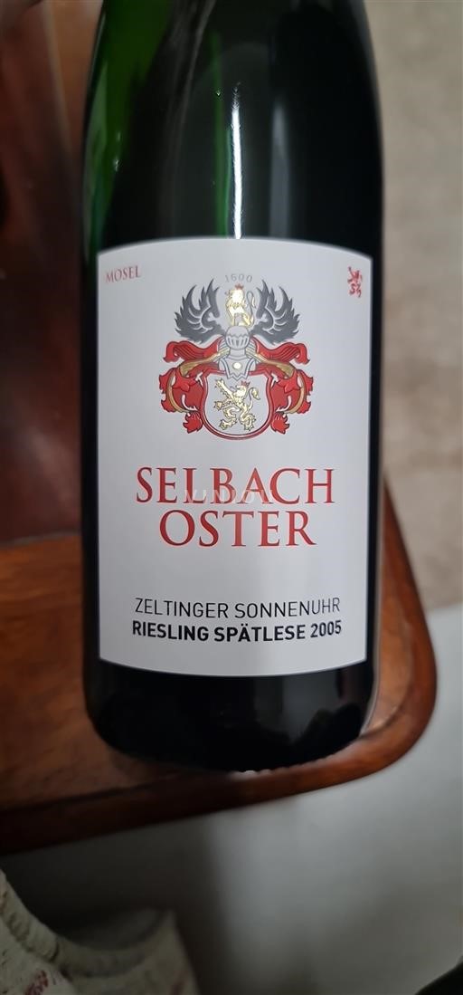 Moselle Selbach Oster Zeltinger Sonnenuhr 2005