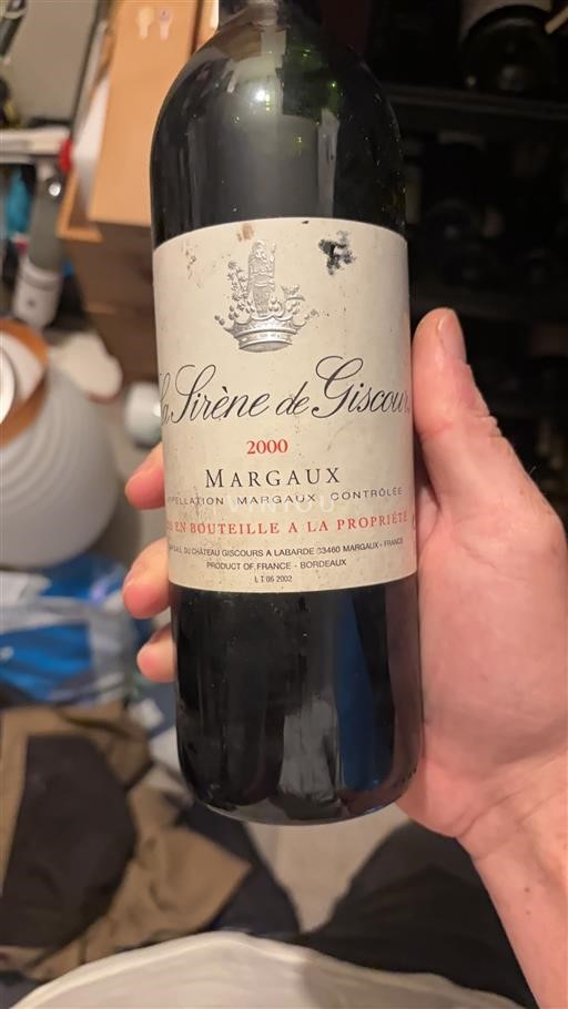 Bordeaux Margaux Giscours La Sirène de Giscours 2000