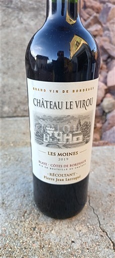 Bordeaux Blaye-côtes-de-bordeaux Château Le Virou Les Moines 2019