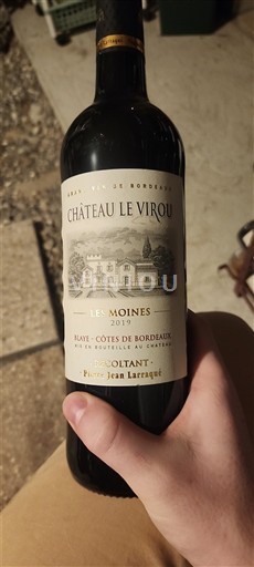 Bordeaux Blaye-côtes-de-bordeaux Château Le Virou Les Moines 2019