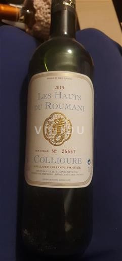 Roussillon Collioure Les Hauts du Roumani 2015