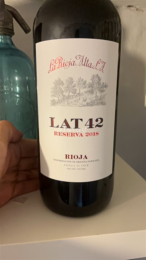 La Rioja rioja La Rioja Alta S.A LAT 42 Reserva 2018