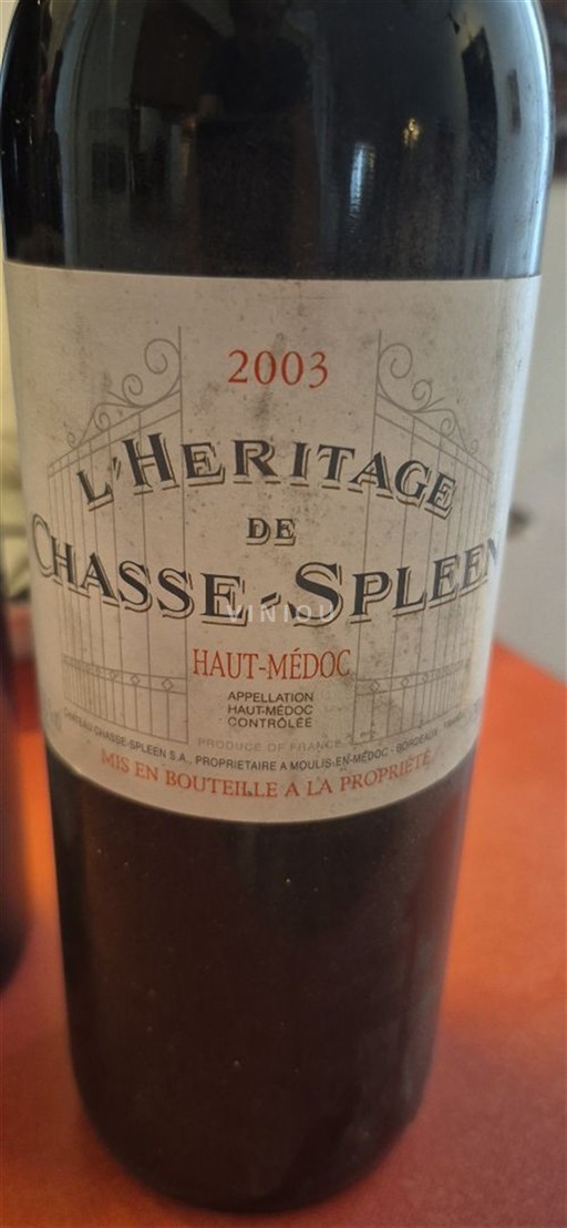 Bordeaux Haut-Médoc Chasse-Spleen L'Héritage 2003