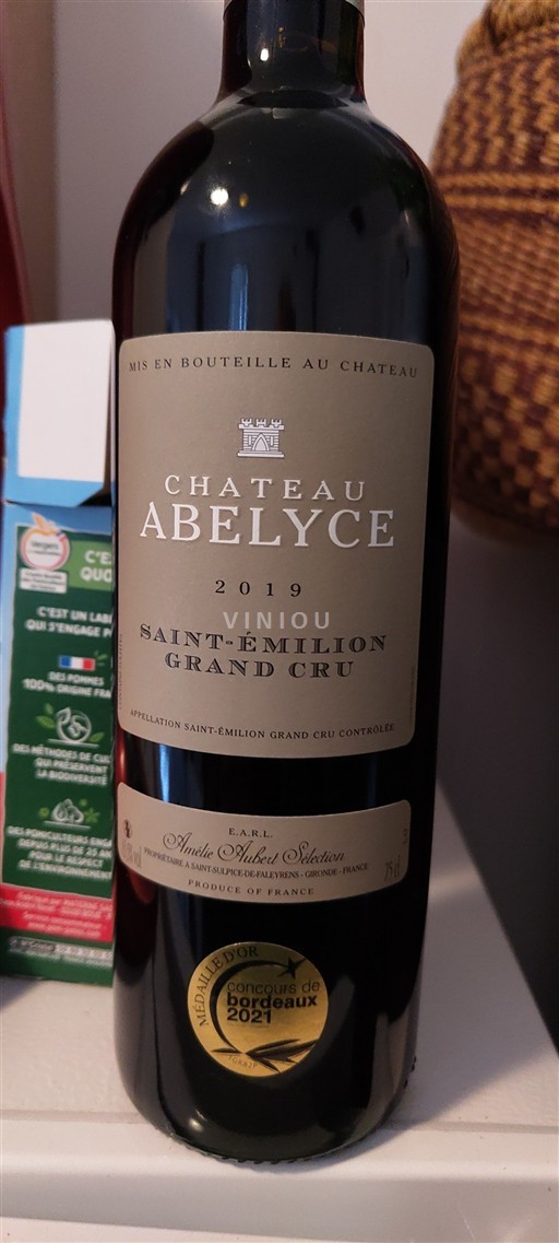 Bordeaux Saint-Émilion Grand Cru Grand Cru Château Abelyce 2019