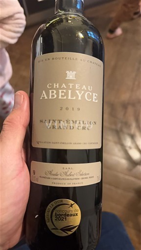 Bordeaux Saint-Émilion Grand Cru Grand Cru Château Abelyce 2019