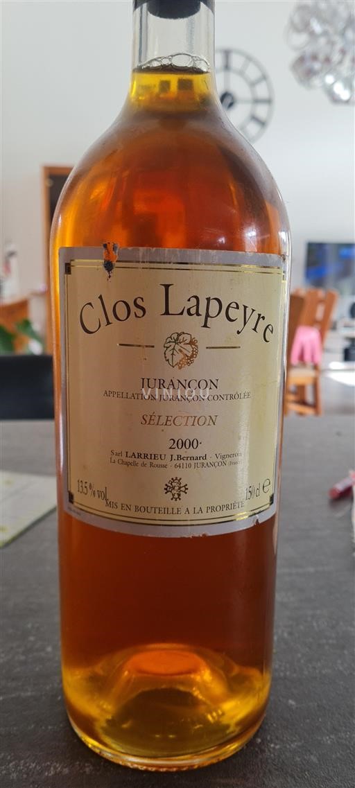 Sud-Ovest Jurançon Clos Lapeyre Sélection 2000