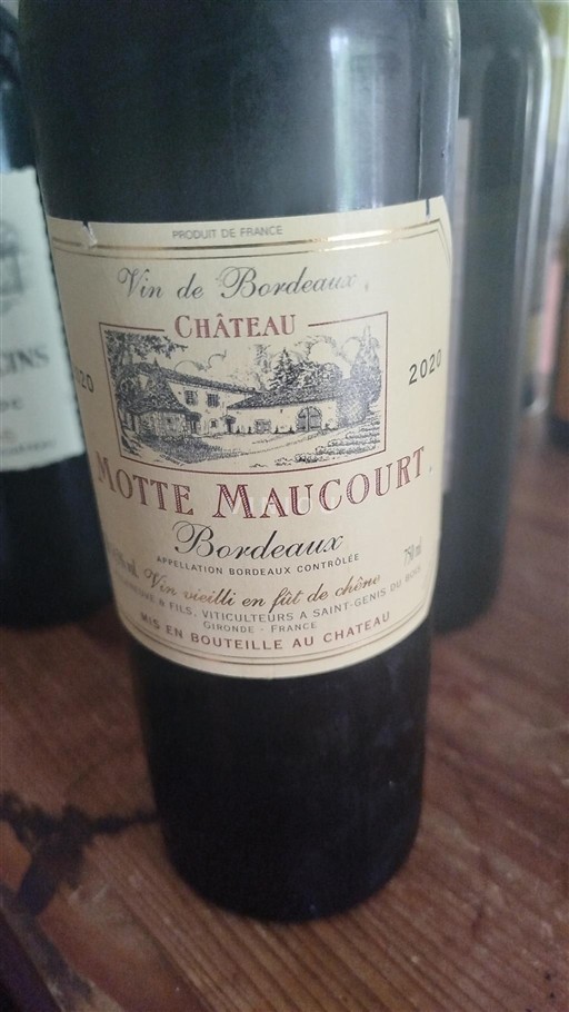 Burdeos Bordeaux Château Motte Maucourt 2020