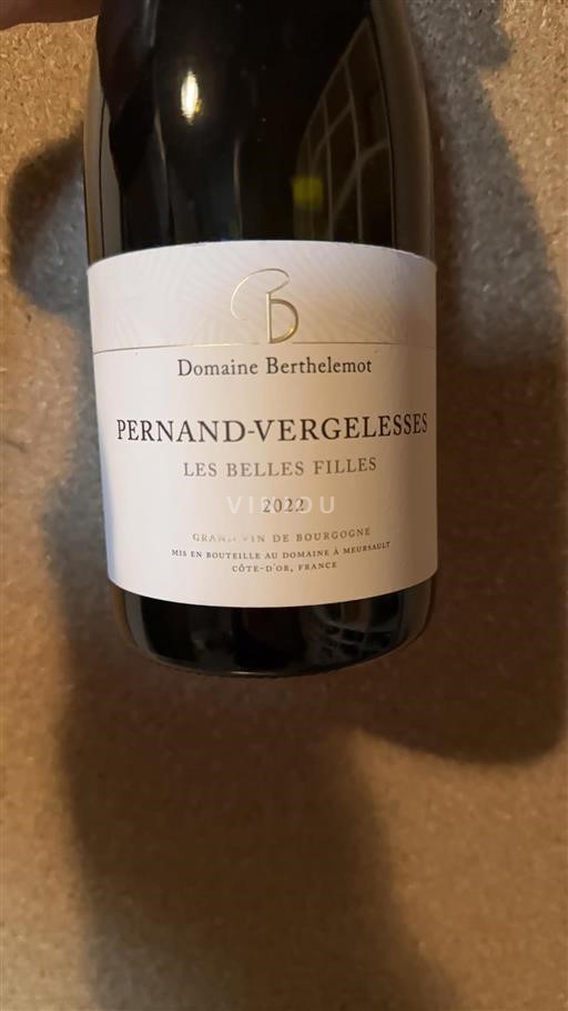 Borgoña Pernand-Vergelesses Domaine Berthelemot Les Belles Filles 2022