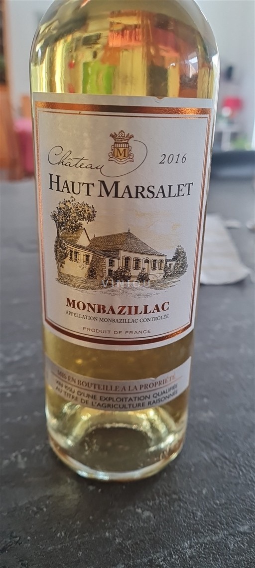 Zuidwest-Frankrijk Monbazillac Château Haut Marsalet 2016