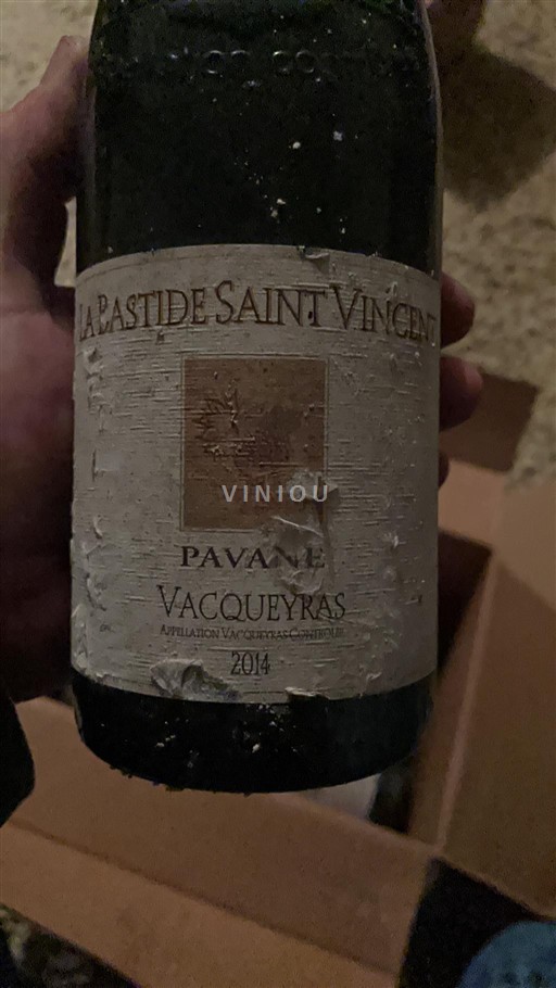 Vallée du Rhône Vacqueyras La Bastide Saint Vincent Pavane 2014