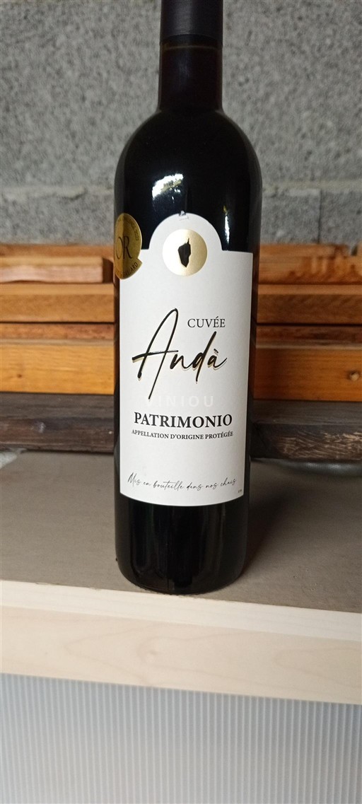 Vin Rouge sec Andà 2023 France Corse Patrimonio AOC