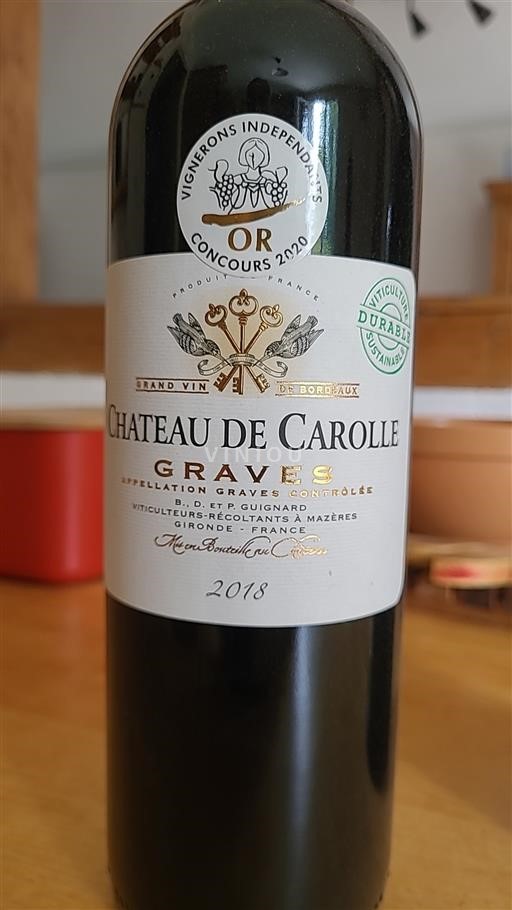 Bordeaux Graves Château Carolle 2018