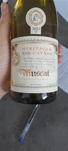 Rhônedalen Ospecificerad Héritage Cavare Muscat 2021