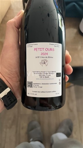 Thung lũng Rhône Côtes-du-rhône Matthieu Barret Petit Ours 2024