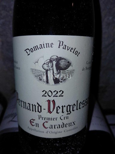 Burgundy Pernand-Vergelesses Premier Cru Domaine Pavelot En Caradeux 2022