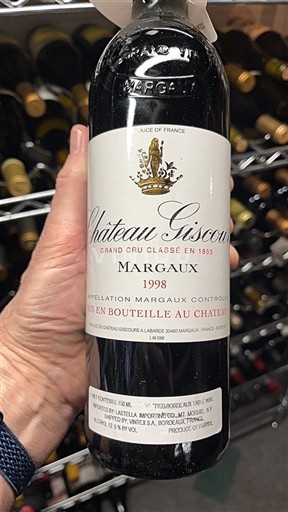 Bordeaux Margaux Grand Cru Château Giscours 1998