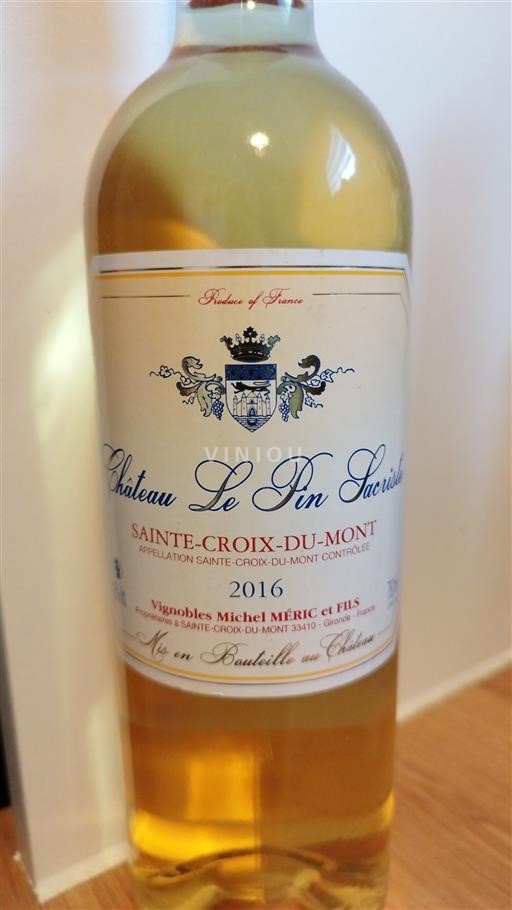 Bordeaux Sainte-Croix-Du-Mont Château Le Pin Sacriste 2016