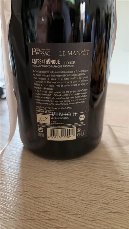 Languedoc ja Roussillon Côtes de Thongue Domaine Bassac Le Manpôt 2021