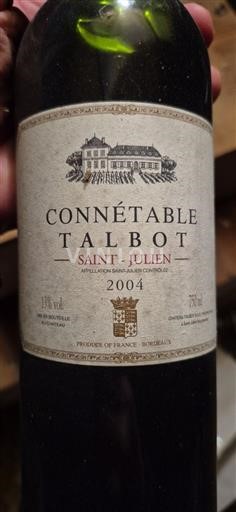 Burdeos Saint-Julien Château Talbot Connétable 2004