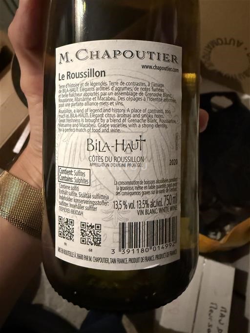 Roussillon Côtes-du-Roussillon M. Chapoutier Bila-Haut 2020