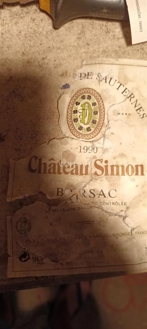 Bordéus Barsac Château Simon 1990