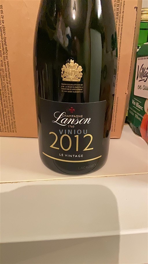 Champaña Champán Champagne Lanson Le Vintage 2012