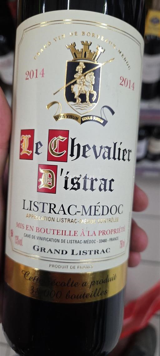 Bordeaux Listrac-Médoc Le Chevalier istrac Grand Listrac 2014