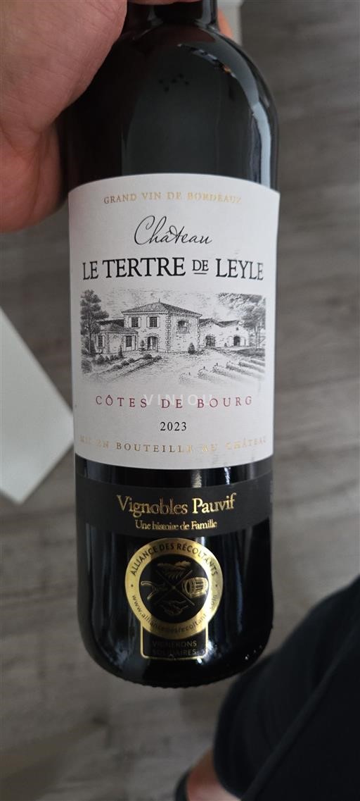 Bordeaux Côtes de Bourg Château Le Tertre de Leyle 2023