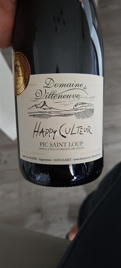 Languedoc Pic-saint-loup Domaine Villeneuve Happy Culteur 2023