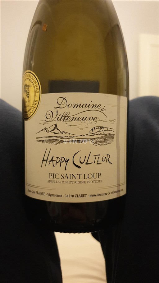 Languedoc Pic-saint-loup Domaine Villeneuve Happy Culteur 2023