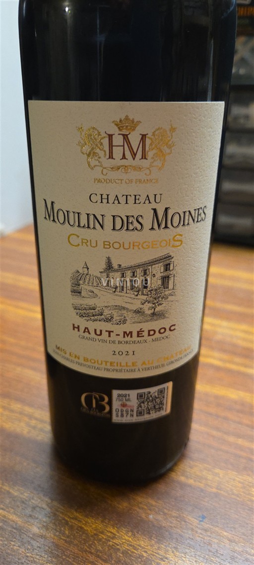 Bordeaux Haut-Médoc Cru Bourgeois Château Moulin des Moines 2021