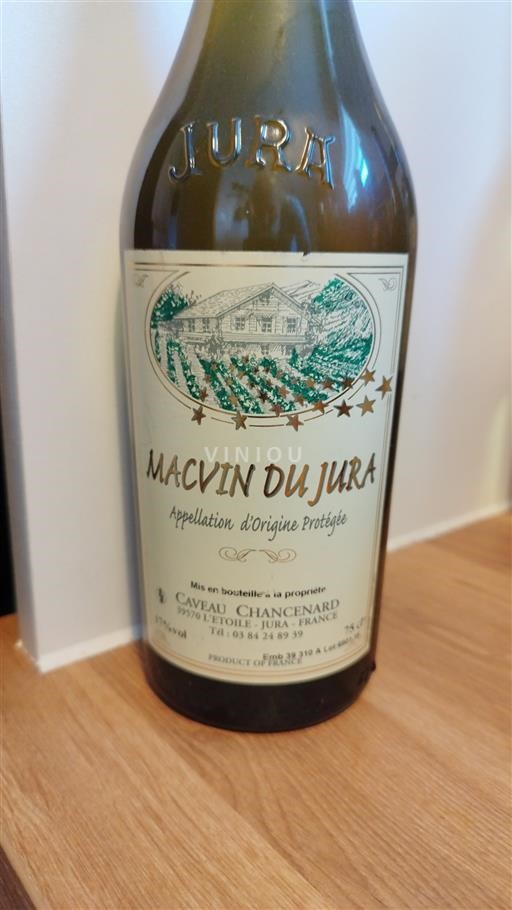 Jura Macvin du Jura Caveau Chancenard Icke årgångsbetecknad