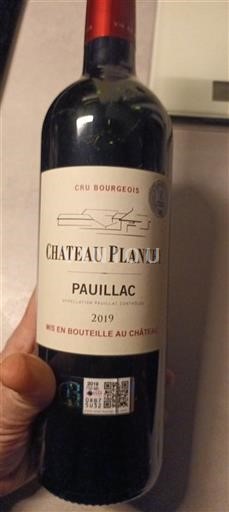Bordeaux Pauillac Cru Bourgeois Château Plantey 2019