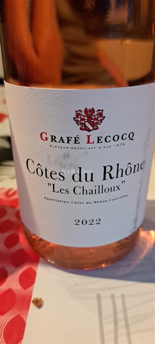 Rhônen laakso Côtes-du-rhône Grafé Lecocq Les Chailloux 2022