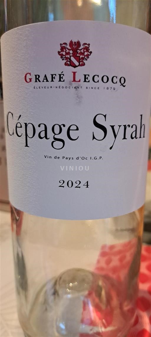 Languedoc-Roussillon Pays d'Oc Grafé Lecocq Cépage Syrah 2024
