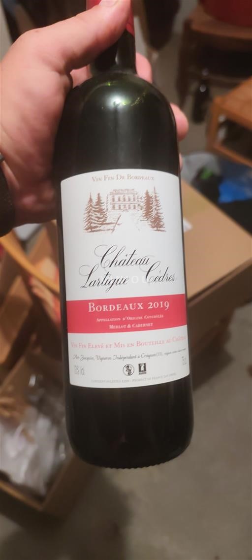 Bordeaux Château Lartigue Cèdres 2019