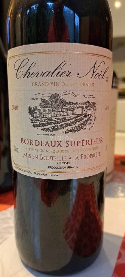 Bordeaux Bordeaux Supérieur Chevalier Noël 2010