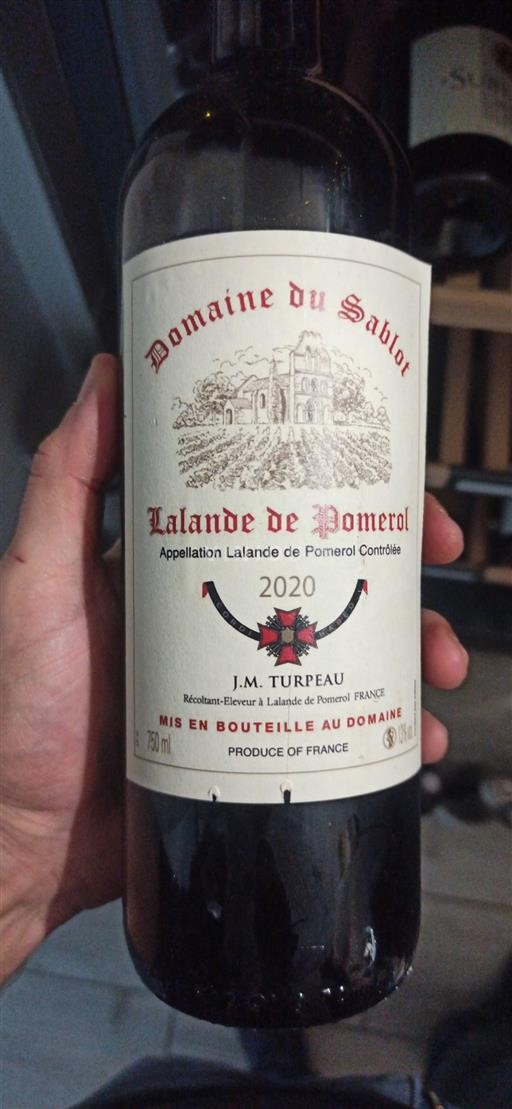Bordeaux Lalande-de-Pomerol Domaine Sablou 2020