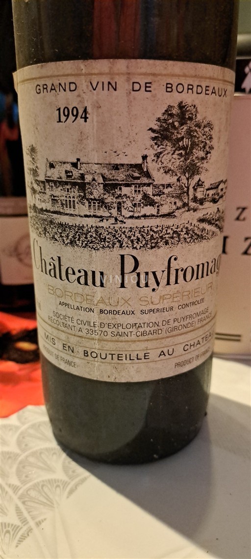 Bordeaux Bordeaux Supérieur Château Puyfromage 1994