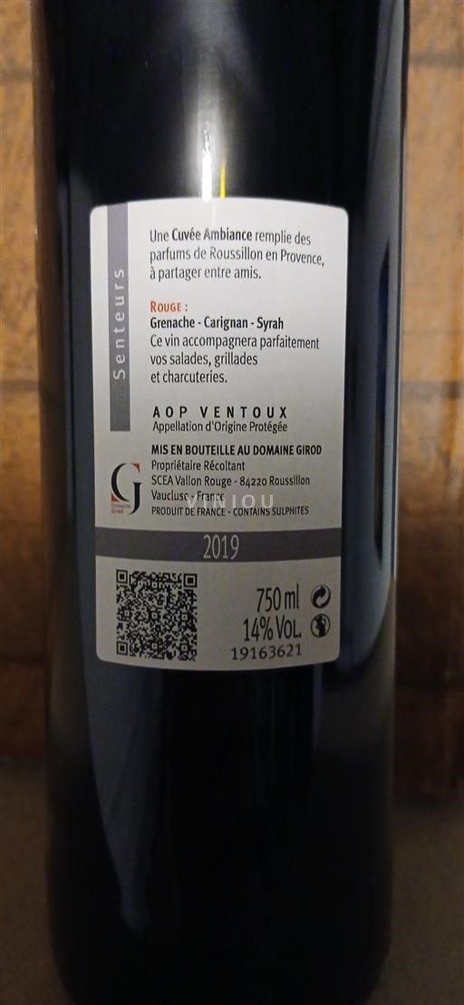 Valle del Rodano Ventoux Domaine Girod Senteurs 2019