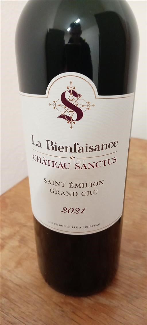 Bordeaux Saint-Émilion Grand Cru Grand Cru Château Sanctus La Bienfaisance 2021