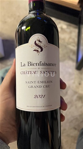 Bordeaux Saint-Émilion Grand Cru Grand Cru Château Sanctus La Bienfaisance 2021