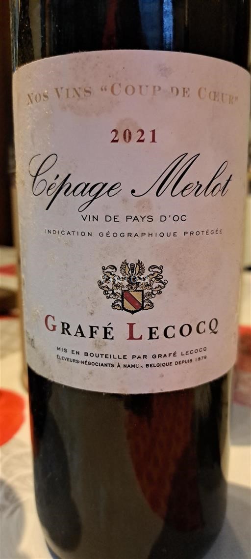 Languedoc Ikke specificeret Grafé Lecocq Cépage Merlot 2021
